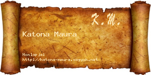 Katona Maura névjegykártya